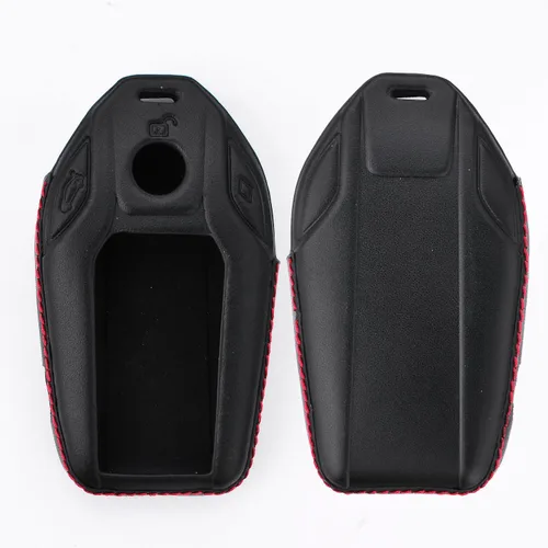 Miniatura 3 de Funda de llave de cuero genuino para BMW Serie 5, Serie 6, GT, Serie 7, 730Li, 740, 740Li, 750Li, 760Li, i8, X3, X4, X5, X6, X7, con pantalla LCD