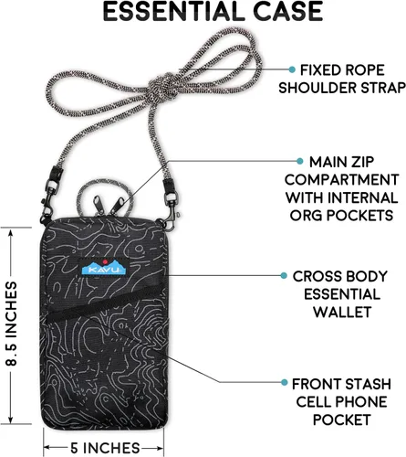 Miniatura 6 de KAVU Essential Case - Cartera cruzada con cremallera y correa de cuerda