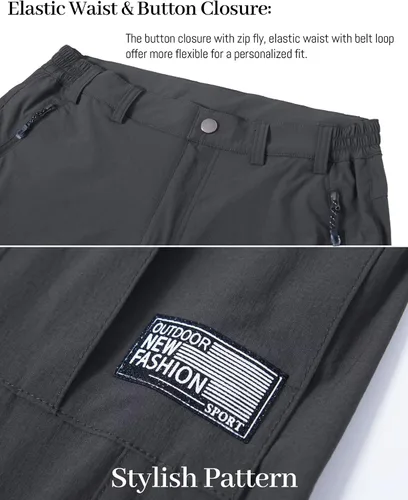 Miniatura 5 de MAGCOMSEN Pantalones cortos de entrenamiento para hombre, de secado rápido, 34, pantalones capri con bolsillos con cremallera, pantalones cortos
