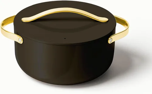 Caraway Olla Holandesa de Cerámica Antiadherente con Tapa (6.5 cuartos de galón, 10.5") - No Tóxica, Sin PTFE y PFOA - Apta para Horno y Compatible