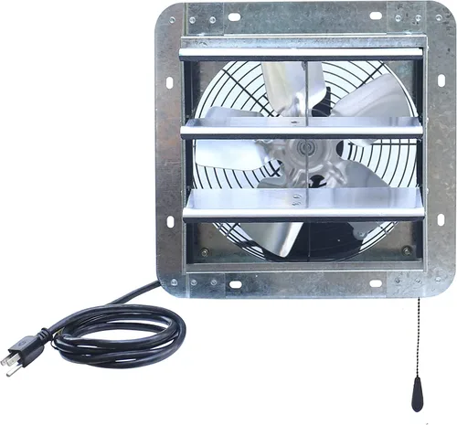 iLiving ILG8SF10V-T, Ventilador de obturación de escape de 10 pulgadas para ático, garaje, tienda de cultivo, ventilación con termostato de 3