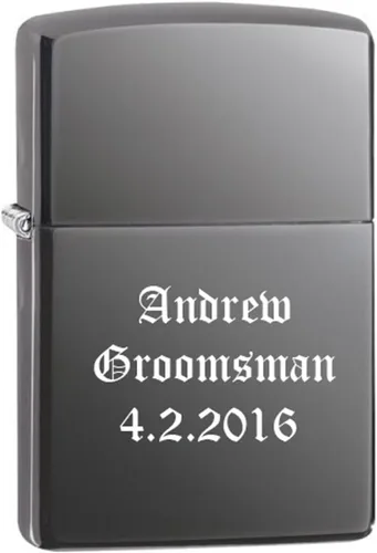 Encendedor de aceite personalizado ZIPPO clásico a prueba de viento grabado (hielo negro)