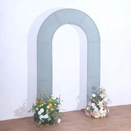 Miniatura 22 de Efavormart - Funda de arco abierto de elastano beige de 7 pies, doble cara, ajuste cómodo, en forma de U, para bodas escandalosas y decoración