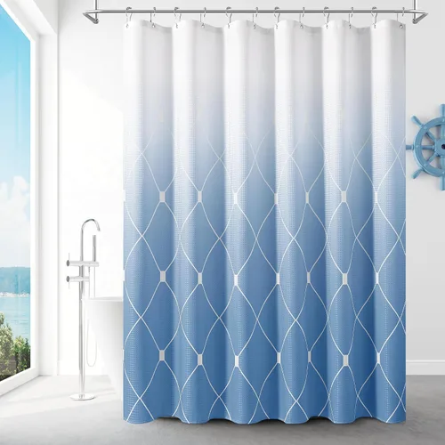 Miniatura 19 de Cortina de ducha para compartimento pequeño negra para hombres, 36 pulgadas de ancho, juego de cortinas de baño gris, cortinas geométricas estrechas