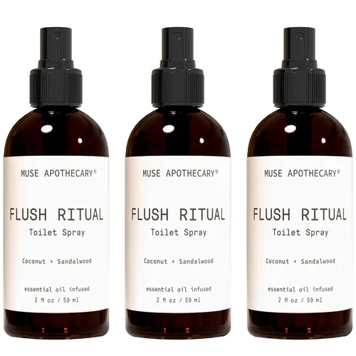 Miniatura 64 de Muse Apothecary Flush Ritual - Aerosol para inodoro aromático y refrescante, usar antes de ir, 2 onzas, infundido con aceites esenciales naturales