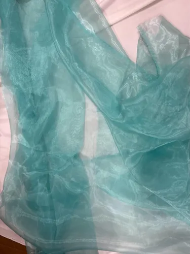 Miniatura 4 de New Star Fabrics Tela de organza transparente Aqua – 10 yardas – Sedosa, brillante, perfecta para vestidos de novia, manualidades, decoración