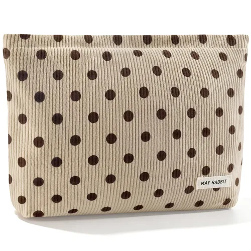 Miniatura 20 de Bolsa de maquillaje de flores para mujer, bonita bolsa de maquillaje para bolso, bolsa de cosméticos con cremallera, bolsa de cosméticos de lona