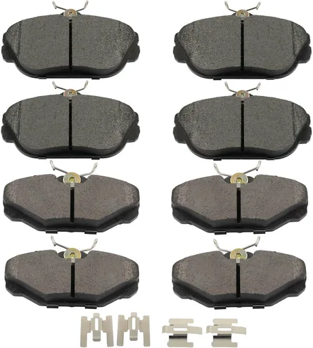 Miniatura 12 de SCITOO Juego de pastillas de freno de cerámica delanteras y traseras D374 D465 para Acura CL 1997-1999, Honda Civic 2002-2003 2006-2011, para Honda