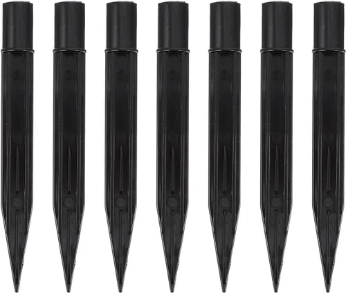 Uonlytech Estacas de repuesto para lámpara de jardín, paquete de 10 estacas de plástico para el suelo, 5.51 x 0.55 pulgadas, impermeables, durables,