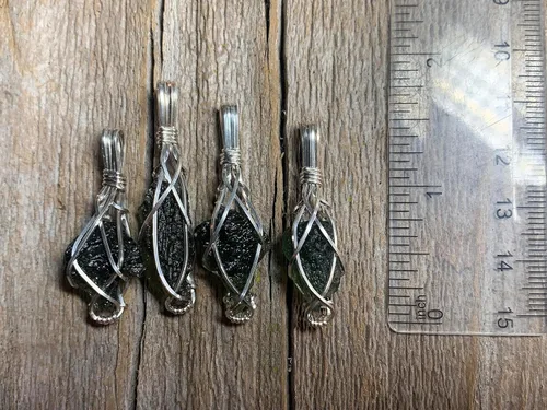Miniatura 34 de 66 necklace pendant gemstones choose from moldavite, citrine, or herkimer diamond