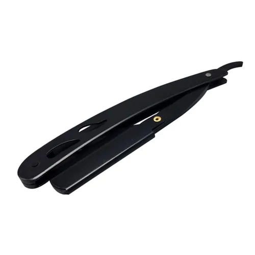Miniatura 4 de Cabilock 2 unids Barber Foil Shaver Portable Acero Inoxidable Recta Razor Fácil de Abrir Guardia