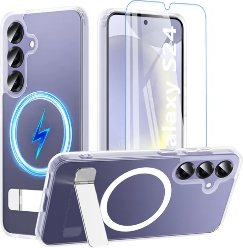 Miniatura 25 de Funda OWKEY Samsung Galaxy A13 5G, Funda Magnética para Teléfono con Soporte y Protector de Pantalla, Funda Protectora Antihuellas y a Prueba de A13