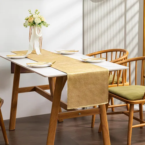 Miniatura 29 de BALCONY & FALCON Camino de mesa con borlas, lavable a máquina, caminos de mesa decorativos de lujo para el hogar para comedor, fiestas, banquetes