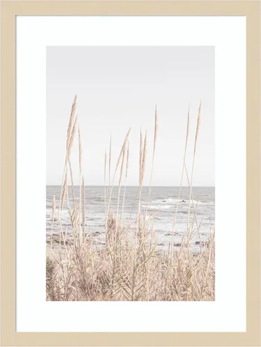 Amanti Art Framed Wall Art Print 21x16 Beach Vass 001 by 1x Studio III, Beach Wall Art, Coastal Decor, Small Poster Painting Artwork for Living