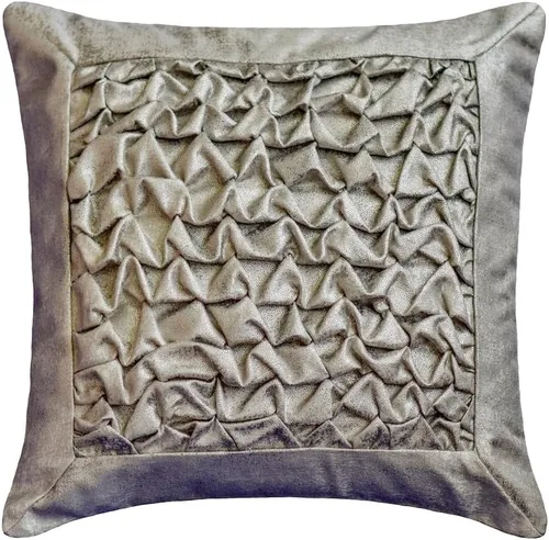 Miniatura 13 de The HomeCentric Funda de almohada personalizada, color plateado de 12 x 12 pulgadas, fundas de almohada de arpillera, enrejado y celosía y almohadas