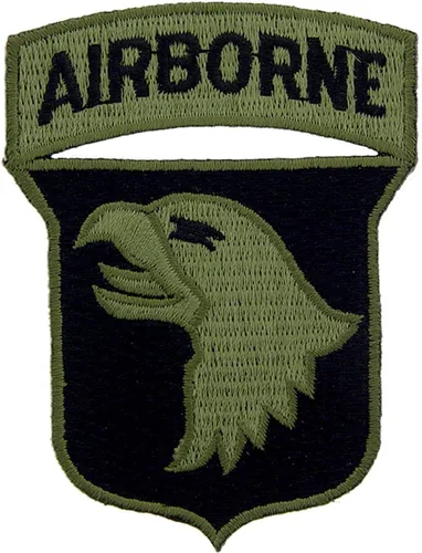 Miniatura 2 de Parche bordado aerotransportado número 101 del ejército de los Estados Unidos, a todo color, con adhesivo termoadhesivo
