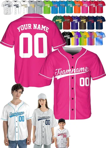 Camiseta de béisbol personalizada, camiseta de béisbol personalizada, uniforme deportivo para hombres, mujeres, adultos y niños, haz tus propias