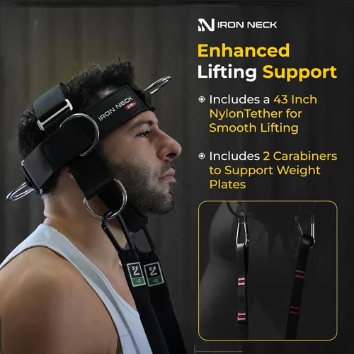 Miniatura 3 de Iron Neck , Versatile Neck Exerciser, Strengthener and Trainer with Adjustable Head and Chin Strap, Portable Head Harness for Weight Lifting, Home