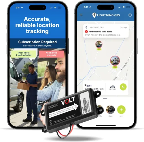 Lightning GPS Rastreador GPS para vehículos 4G con cable fácil – Dispositivo de seguimiento oculto cableado, impermeable, encubierto, seguridad de
