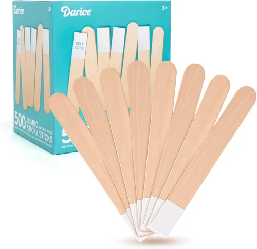 Miniatura 14 de Darice Palitos de paletas para manualidades, 4.5 pulgadas, 1000 piezas, 500 palitos de madera de colores arcoíris para manualidades, 500 palos