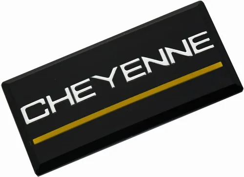 Miniatura 3 de SSDD 2 emblemas de cabina Cheyenne de repuesto para pilar de techo lateral Chevrolet 88-94 placa de identificación 3D (cromo/amarillo)