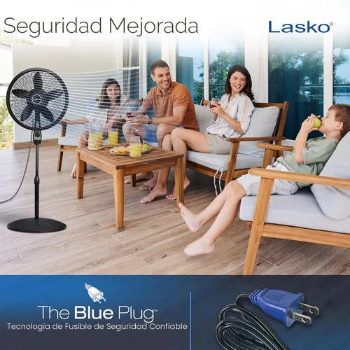 Miniatura 6 de Ventilador con 3 velocidades Lasko 18 pulgadas eficiente de la energía Swirling Cyclone Grill Pedestal control remoto incluido gratis