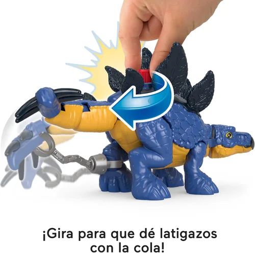 Miniatura 3 de Fisher-Price Imaginext Jurassic World - Juego de figuras de dinosaurio de Estegosaurio y Dr. Alan Grant para juegos de simulación preescolares niños