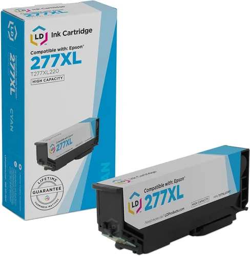 LD Productos Cartucho de tinta remanufacturado compatible con Epson 277XL T277XL220 Alto rendimiento (cian simple) compatible con XP-850 XP-860