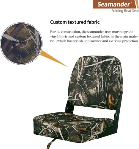 Miniatura 4 de Seamander - Asiento de barco con respaldo bajo Camuflaje (101S)