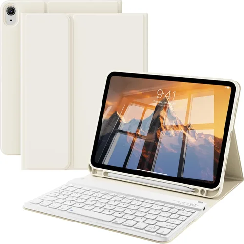 Miniatura 8 de Funda para teclado kenke para iPad de 10.ª generación (10.9 pulgadas 2022) / iPad A16 de 11.ª generación (11 pulgadas 2025) con soporte para lápiz