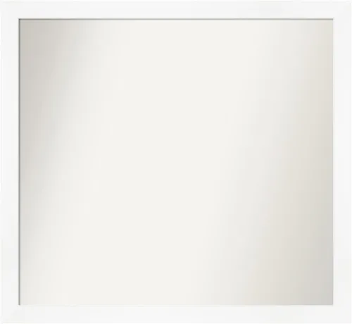Miniatura 109 de Amanti Art Espejo de baño blanco para sobre el fregadero, 24 x 24 pulgadas, hecho a medida, espejo de tocador cuadrado blanco estrecho, marco