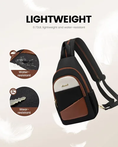 Miniatura 5 de LOVEVOOK - Mochila convertible tipo bandolera para mujeres, mochila pequeña para pañales, para senderismo, mochila resistente al agua para viajes