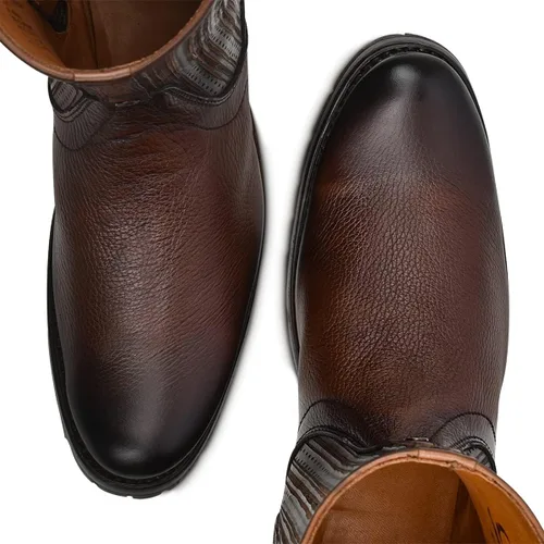 Miniatura 8 de Cuadra Botas urbanas para hombre en piel bovina con cremallera marrón