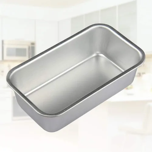 Miniatura 6 de Hemoton Molde de pan antiadherente rectangular de aleación de aluminio, 4 piezas, moldes para pan, tostadas, brownie, herramientas para hornear