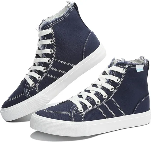 Obtaom Zapatos de lino de alta calidad para mujer, zapatos de lona con cordones
