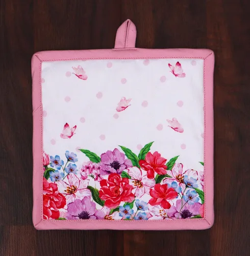 Miniatura 4 de AMOUR INFINI Juego de 2 soportes para ollas de algodón resistentes al calor, antideslizantes de 8 x 8 pulgadas, almohadillas calientes para cocina