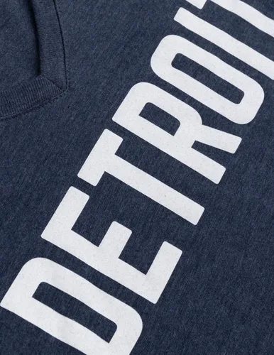 Miniatura 5 de Detroit Classic Retro City Grey Blue Red Black Detroiter 313 Cool Michigan - Camiseta con cuello en V para mujer
