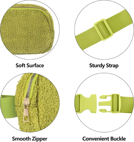 Miniatura 237 de Riñonera cruzada para mujeres y hombres, bolsa para cinturón para senderismo con correa ajustable, riñonera para correr, entrenamiento, deportes