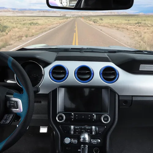 Miniatura 7 de RT-TCZ Anillo de cubierta de ventilación de salida de aire acondicionado para consola central, accesorios interiores para Ford Mustang 2015-2022, 3
