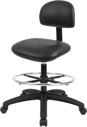 Miniatura 38 de Serie FSS Silla de asiento cuadrado de altura baja (43.2 cm - 55.9 cm) de asiento. Vinilo de tela - para oficina, garaje, escritorio, taller