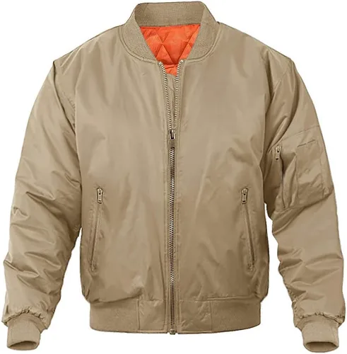 Miniatura 21 de MAGNIVIT - Chaqueta de aviador para hombre, informal, para otoño e invierno, chaqueta y abrigo militar