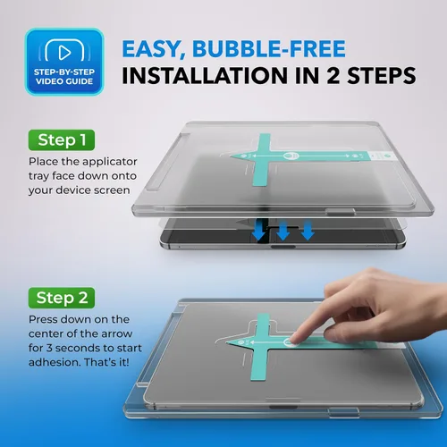 Miniatura 4 de Deppa Protector de pantalla para iPad Air de 11 pulgadas M4/M3/M2 (2026/2025/2024, 8ª/7ª/6ª generación) con kit de fácil instalación, compatible