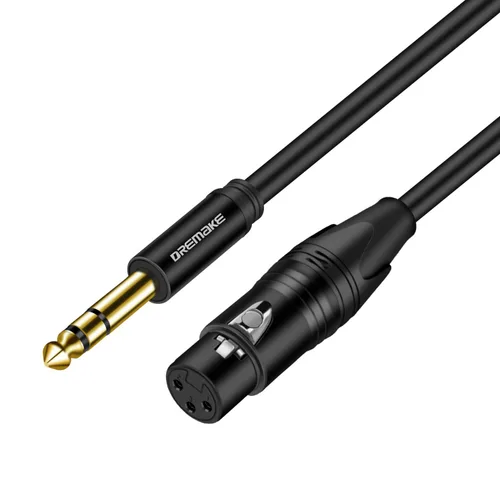 Miniatura 7 de Cable de audio XLR equilibrado de 10 pies a 1/4, Jack de 0.250 in (1/4 pulgada) TRS macho a XLR hembra Cable de micrófono de interconexión de señal