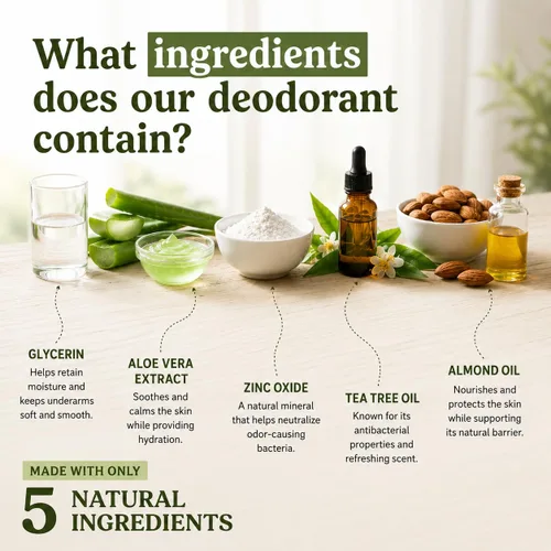 Miniatura 4 de Crema desodorante natural antitranspirante para hombres y mujeres, desodorante sin aluminio para pieles sensibles, protección duradera, sin manchas