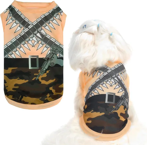Miniatura 23 de BINGPET Camisas de Perro Policía, Camiseta de Perro Suave de Algodón, Traje Transpirable y Ligero para Perro Camiseta Sin Mangas Chaleco, Ropa