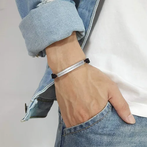 Miniatura 80 de Pulsera de urna personalizada para cenizas, recuerdos de joyería de cremación para mujeres y hombres, pulsera ajustable de cuerda tejida hecha a