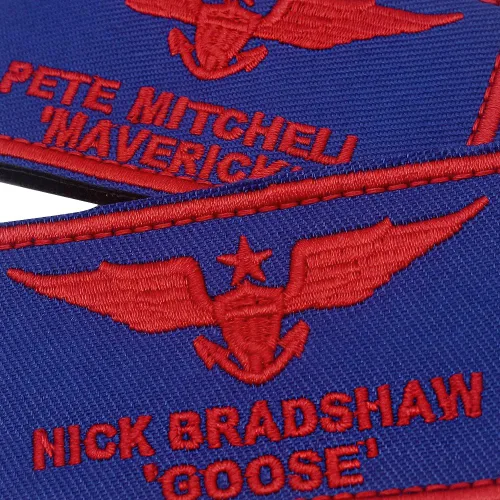 Miniatura 2 de Goose & Maverick - Divertidas calcomanías bordadas con gancho y bucle de 3.8 x 2.2 pulgadas, apliques bordados para planchar para camisas, mochilas