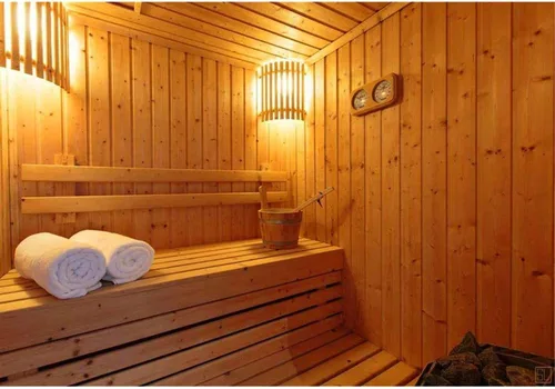 Miniatura 7 de MIFXIN Termómetro de sauna higrotermógrafo de madera para sauna 2 en 1 doble esfera de humedad interior medición de temperatura higrómetro