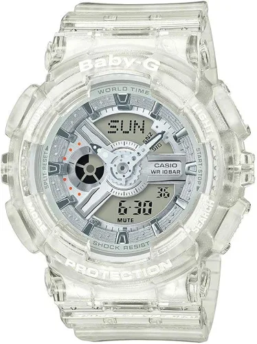 Miniatura 2 de Casio Baby-G BA-110CR-7ADR Reloj digital de cuarzo blanco para mujer Blanco Digital mecánico