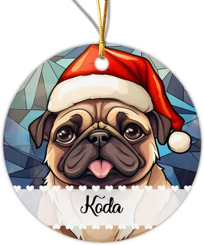 Miniatura 19 de Chow Chow - Adorno decorativo para árbol de Navidad 2026, adorno personalizado para sombrero de Navidad, regalo de adornos de Navidad para perros